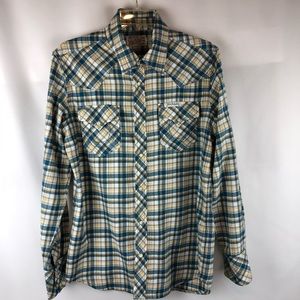 True Religion, men’s flannel, shirt, size S, lb